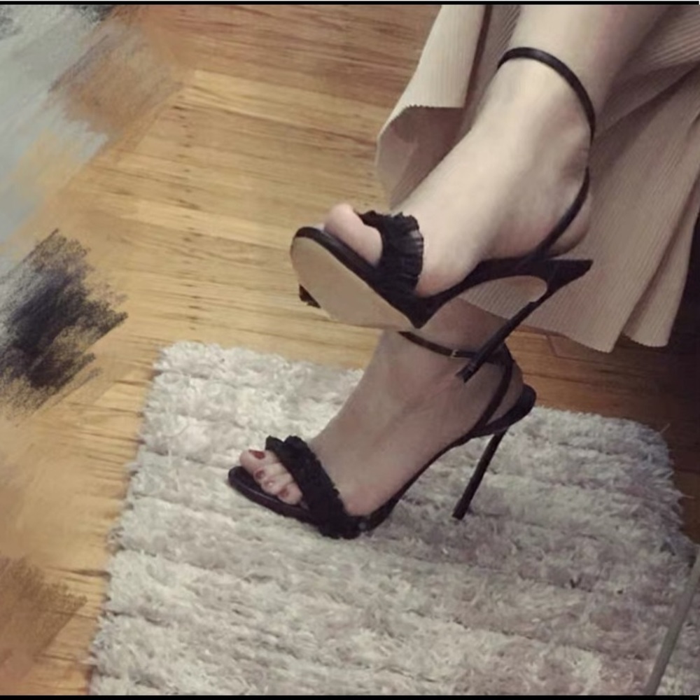 3.15 inch cute black heels
